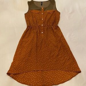 PEPPERMINT High Low Dress, Sheer Top, Size Small